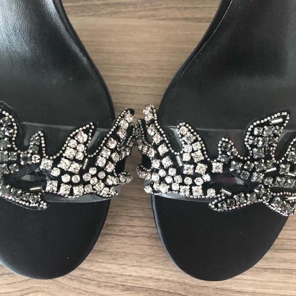 Nine West Black Ankle Strap Heel embellished - Picture 5 of 10